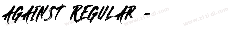 against Regular字体字体转换